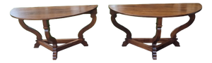 Antique Tuscan Walnut Consoles, 1770, Set of 2
