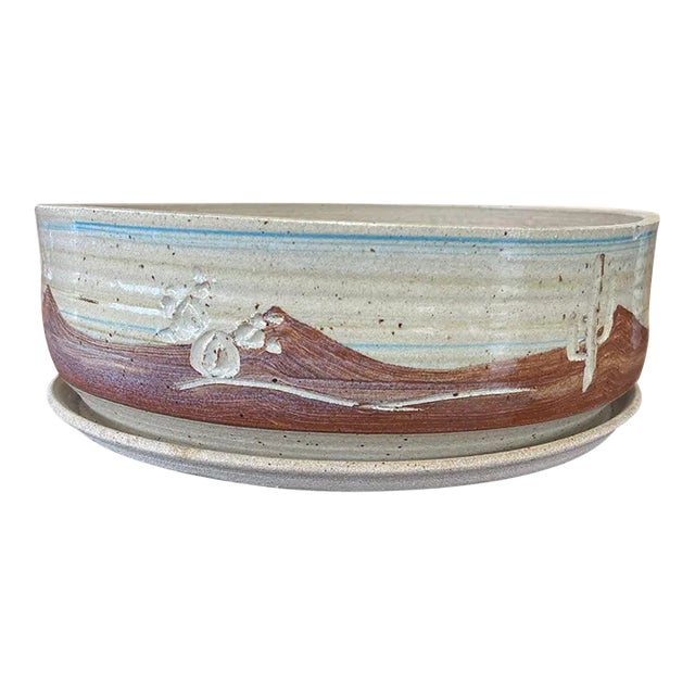 Vintage Pottery South Western Styled Plant Pot For Sale