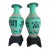 Mid 20th Centurty Green Scoubidou Vases - Pair For Sale
