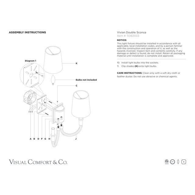 2020s Thomas O'Brien for Visual Comfort Signature Vivian Double Sconce in Polished Nickel with Linen Shades For Sale - Image 5 of 5