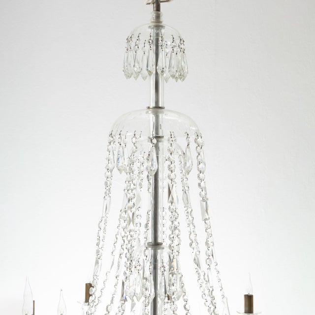 Antique Bohemian Crystal Chandelier, 1890s For Sale - Image 3 of 13
