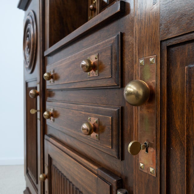 Art Deco Oak Buffet, 1940 For Sale - Image 6 of 10