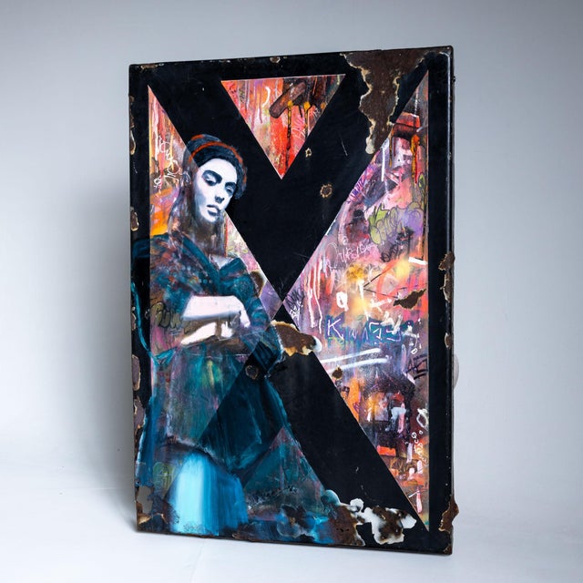 Mixed media on metal. Image size: 110 x 75 cm. Unsigned. Leonhard Wachter and Julius Brandt, as the artist duo QUASI, use...