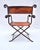 A Pair of Italian Savonarola Iron & Leather Campaign Chairs For Sale In Philadelphia - Image 6 of 12