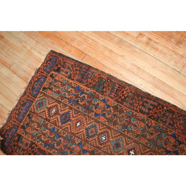 Tribal 19th Century Balouch Scatter Tribal Rug - 2'6" x 4'8" For Sale - Image 3 of 5