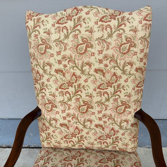 1970s A Vintage Mahogany Hepplewhite Style Lolling Chair, Circa 1970’s For Sale - Image 5 of 12