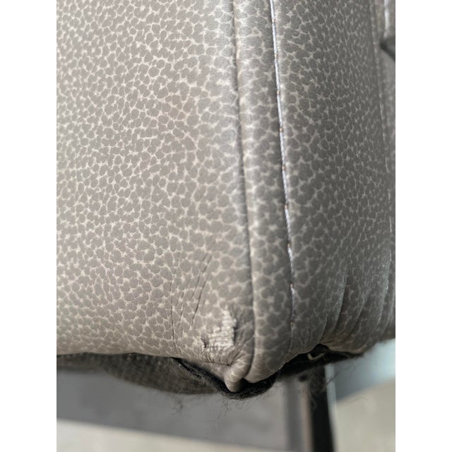 Minimalist Kimball Whittaker Faux Leather Lounge Sofa For Sale - Image 14 of 17