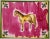 Abstract Horse Animal in Burgundy Olive Medieval Border Original Painting Cleo Plowden For Sale - Image 3 of 4