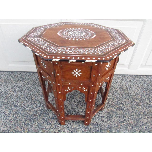 Antique Octagonal Anglo Indian Inlaid Table For Sale - Image 10 of 15