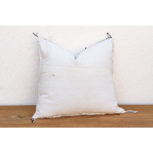 Textile Charcoal Bowtie Cactus Silk Moroccan Pillow For Sale - Image 7 of 8