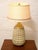 Stone Gray Vintage Brutalist Textured Ceramic Table Lamp With Geometric Relief For Sale - Image 8 of 8