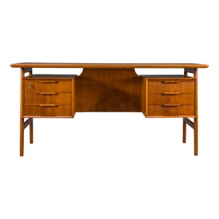 Teak Model 75 Desk from Omann Jun Møbelfabrik, 1960s For Sale