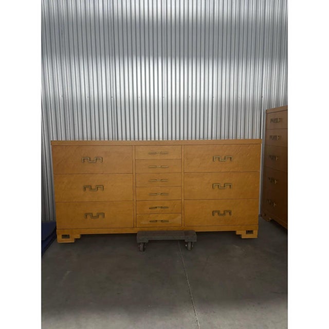 Rare Mid 20th Century Birds Eye Maple Dresser For Sale - Image 9 of 9