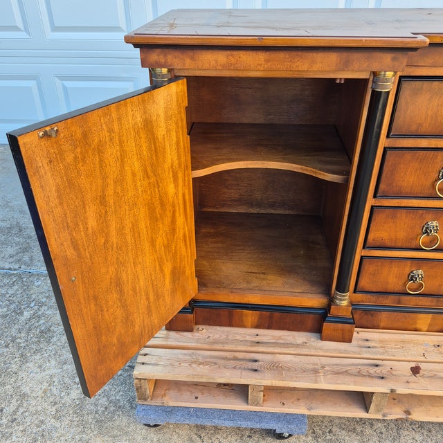 1990s 1990s Raymond Sobata for Century Furniture Biedermeier Neoclassical Empire Style China Cabinet For Sale - Image 5 of 17