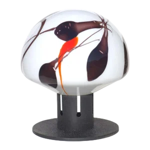 Big Italian Glass Table Lamp from Poliarte, 1970s