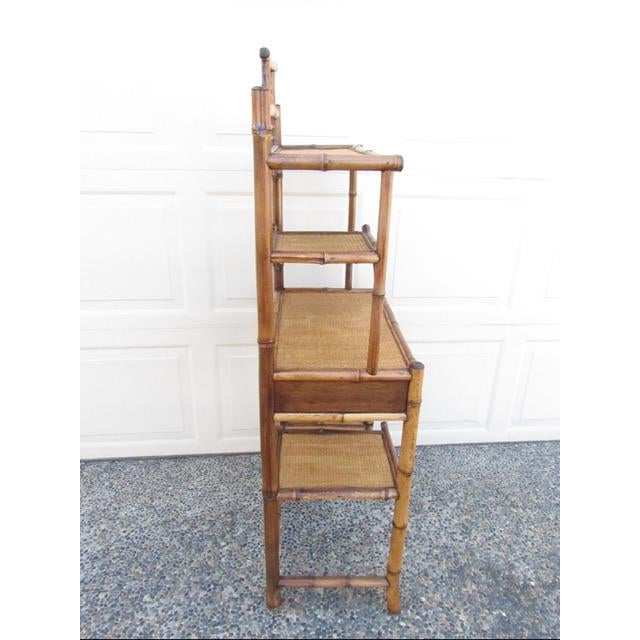 Late 19th Century Antique English Chinoiserie Style Bamboo Etagee For Sale - Image 5 of 12