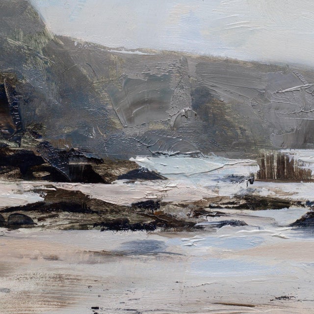 2020s Contemporary Into the Light Study by Jon Doran | Oil on Panel Small Study of a Beach at Low Tide For Sale - Image 5 of 9