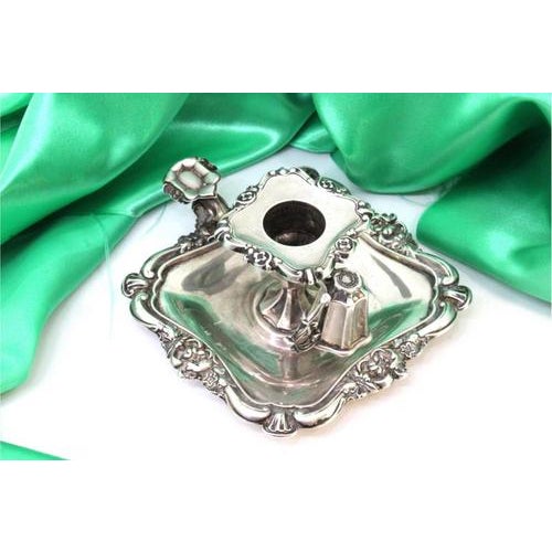 Metal Silver Paddle with Reliefs and Applications, Flame Arrester and Cut-Out Handle For Sale - Image 7 of 7