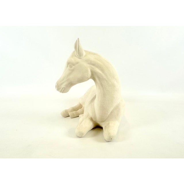 Vintage Large Ceramic Lying Horse Figure, 1980s, in Flawless conditions. Designed 1980 to 1989