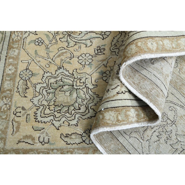 Textile 1970s Vintage Persian Handmade Wool Cotton Area Rug For Sale - Image 7 of 11