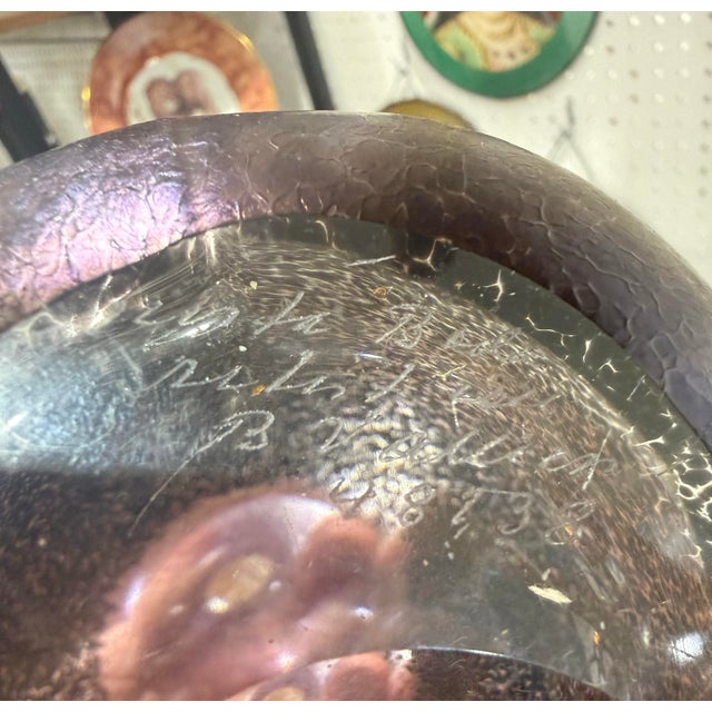 Signed Kosta Boda Sweden Iridescent Art Glass Volcano Bertil Vallien Vase 8.25" For Sale In Atlanta - Image 6 of 6