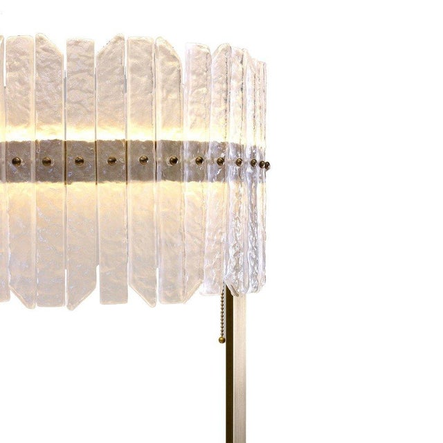 Contemporary Sculptural Josephine Floor Lamp with Backlit Marble Tray and Glass Crown by Studio 63 for Marioni For Sale - Image 3 of 8