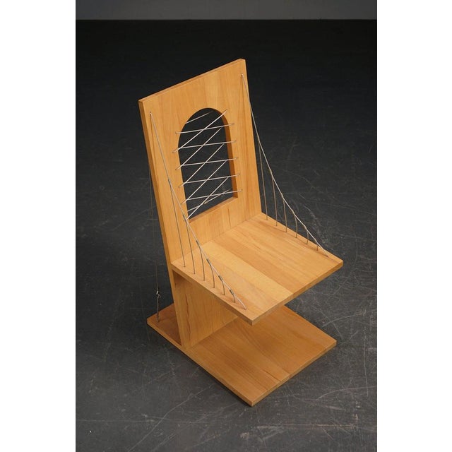 Wood Postmodern Accent Chair, 1990s For Sale - Image 7 of 18