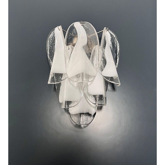 Vintage Italian Murano Glass Wall Lights, 1990, Set of 2 For Sale - Image 9 of 15