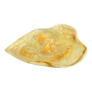Organic Shape Alabaster Leaf For Sale