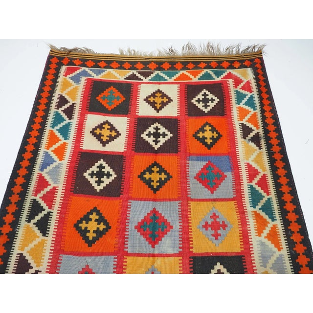 Vintage Afghan Nomadic Kilim Rug For Sale - Image 9 of 13