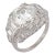 1930s Art Deco Gia 3.25 Carat Round Brilliant Diamond Platinum Ring, Size 5.25 For Sale