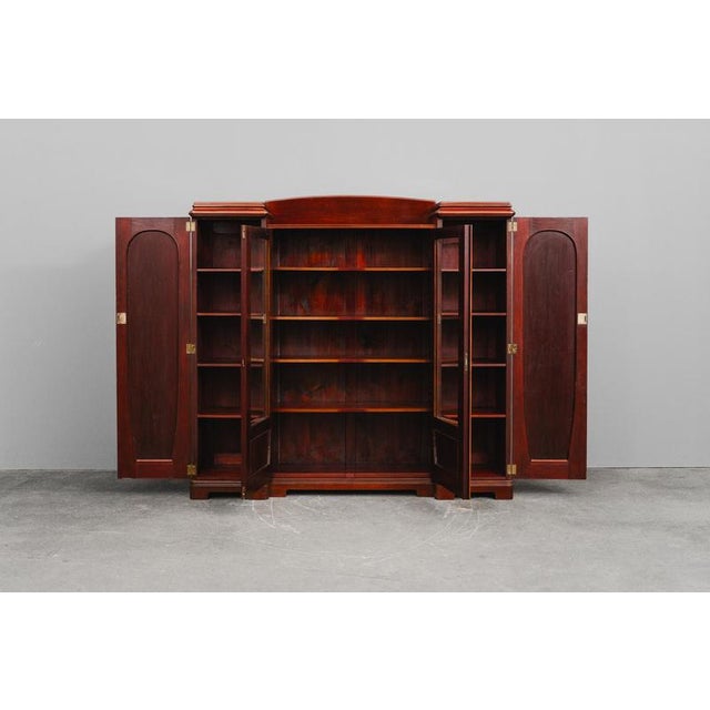 Art Nouveau Bookcase in Mahogany, Early 20th Century For Sale - Image 3 of 18