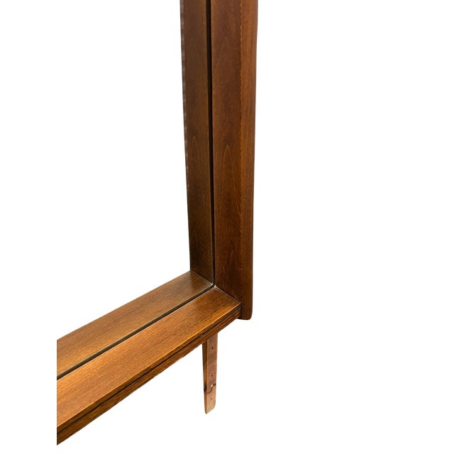 Vintage Mid Century Modern Walnut & Rosewood Kent Coffey Perspecta Dresser / Wall Mirror For Sale In Chicago - Image 6 of 9