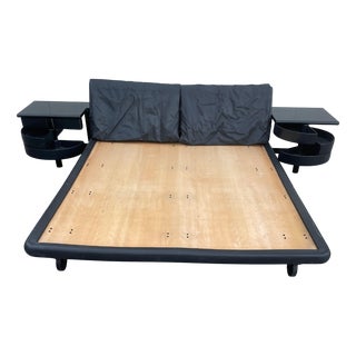 Marlo Bed with Bedside Tables by Afra & Tobia Scarpa for Molteni, 1980s For Sale