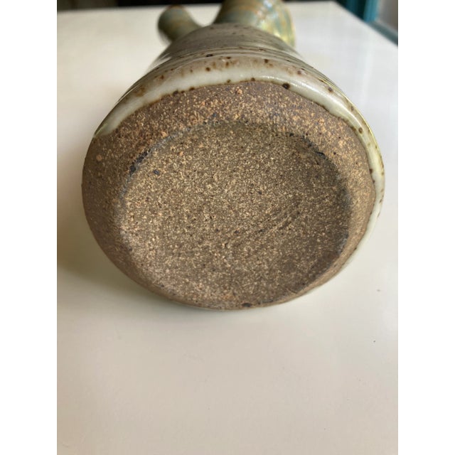 French Country Vintage Handmade Pottery Pitcher For Sale - Image 3 of 6
