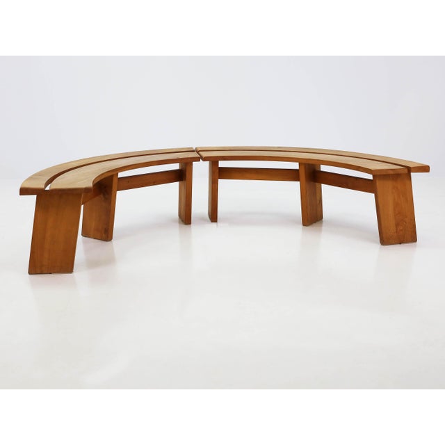 1960s Model S38A Curved Benches by Pierre Chapo, France, 1965 For Sale - Image 5 of 14