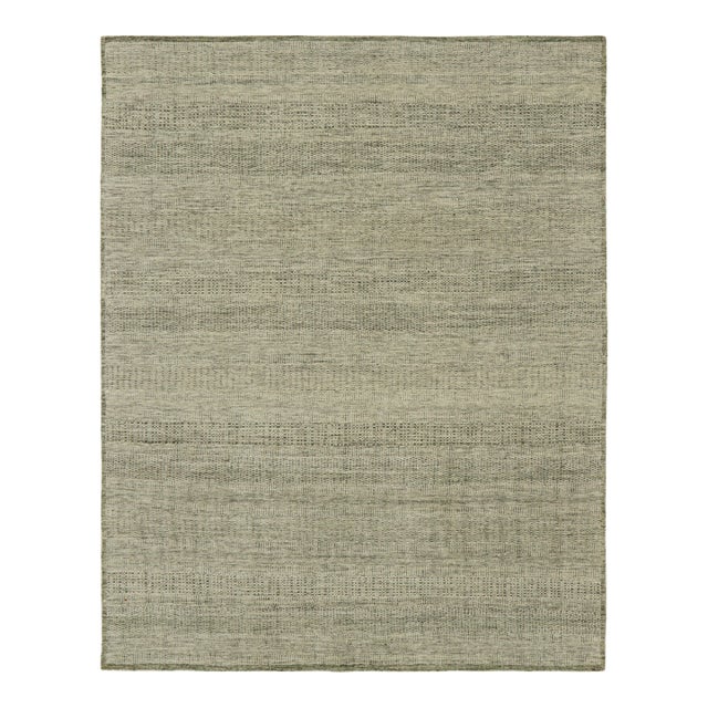 Rug & Kilim’s Contemporary Textural Rug in Tones of Green - 12x15 For Sale