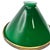 1920s Deco Banker/Poker Ceiling Light W/ 11" Brass Rim Green Glass Shade, 5 Available For Sale - Image 10 of 13
