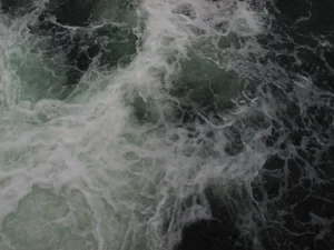 Contemporary Abstract Photographic White Water Color Print