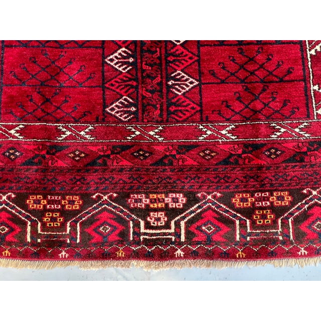 Antique Ersari Turkmen Hatchli Parda Yurt Door Hanging Rug - 6'8" X 4'11" For Sale - Image 6 of 12