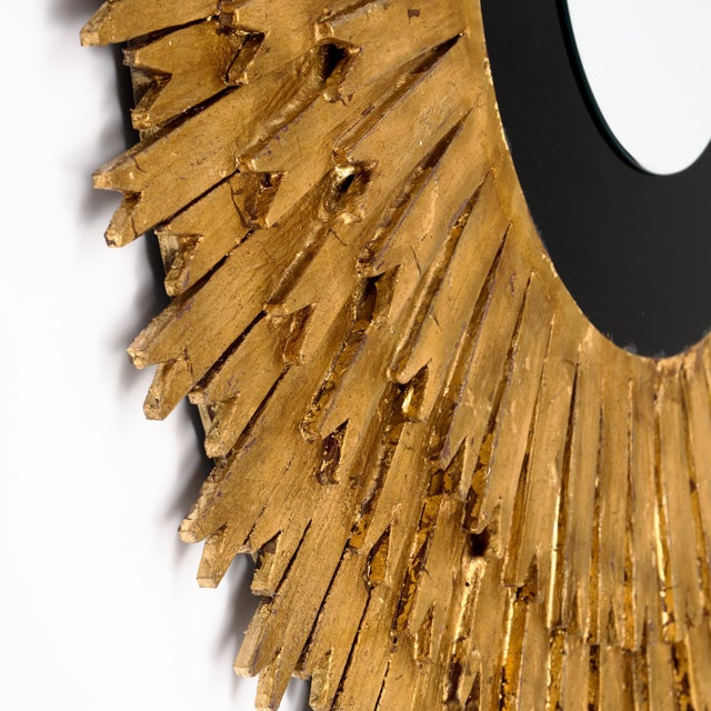 Grand, Spanish Sunburst Mirror, Gold Leafed For Sale In Austin - Image 6 of 9