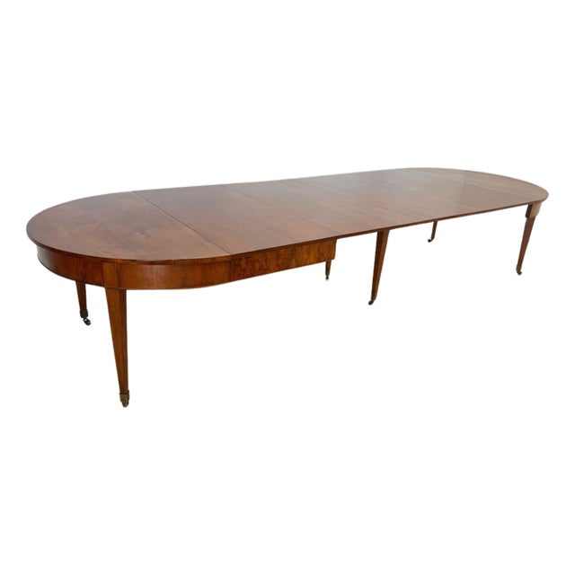Biedermeier Walnut Expandable Dining Table, Switzerland, 1820 For Sale