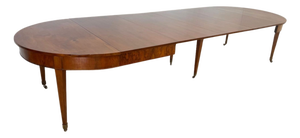 Biedermeier Walnut Expandable Dining Table, Switzerland, 1820