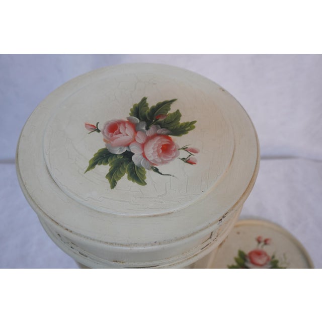 Round Side Table With Drawer and Removable Tray Top For Sale - Image 9 of 14