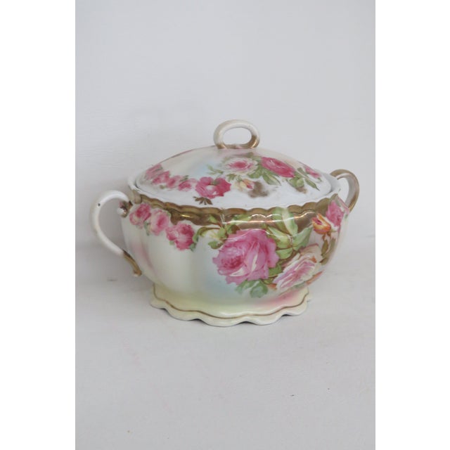 Royal Vienna Roses and Gold Trimmed Double Handled Biscuit Jar With Lid 4574b For Sale - Image 16 of 18