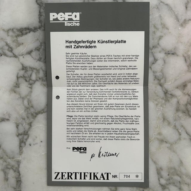 Black Vintage Brutalist Table by C. Kneip, 1991 For Sale - Image 8 of 11