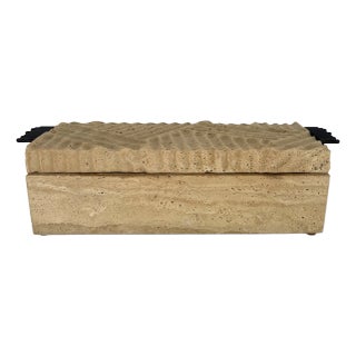 Revelation Textured Travertine Diagram Box For Sale