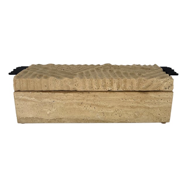 Revelation Textured Travertine Diagram Box For Sale