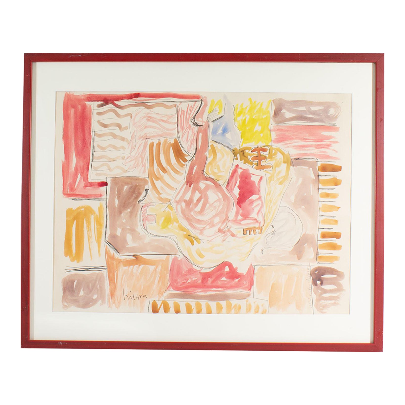 Abstract Watercolor Painting by Harry Hilson | Chairish