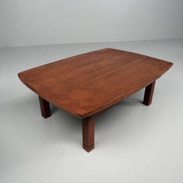 Mid-Century Modern Small Japanese Wooden Table with Folding Legs, 1950s For Sale - Image 3 of 10